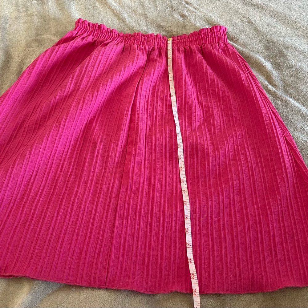 SHEIN Hot Pink A-Line Pleated Skirt